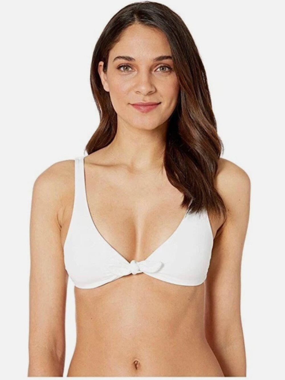 Vitamin A Lou Bikini Top in White. Size S